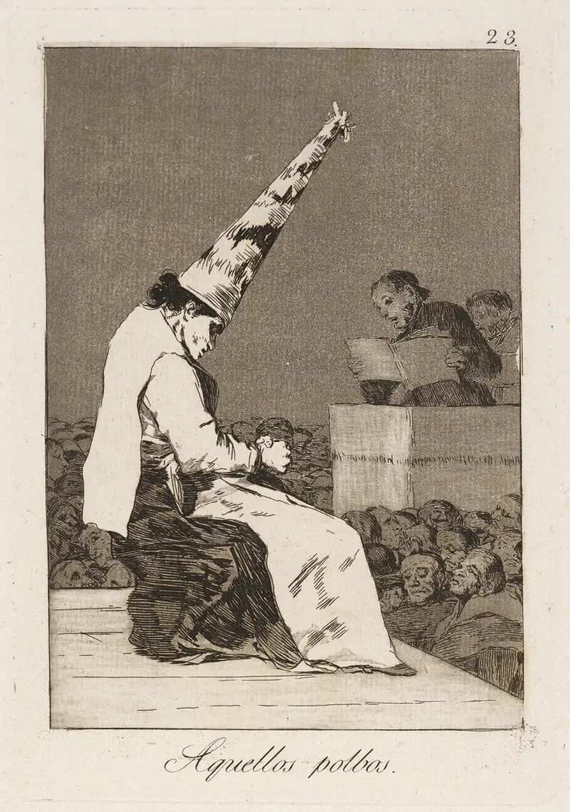 Aquellos polbos. (Those specks of dust.) av Francisco de Goya