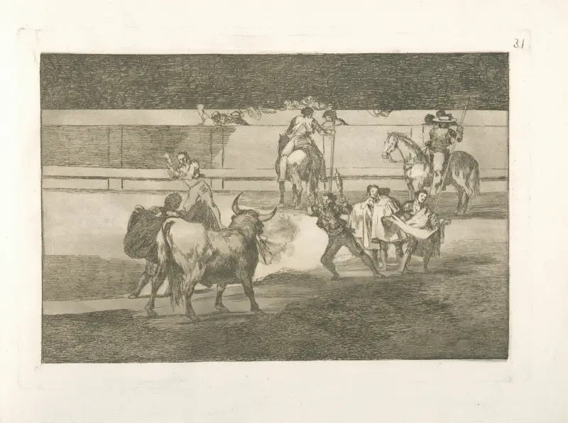 Banderillas de fuego av Francisco de Goya