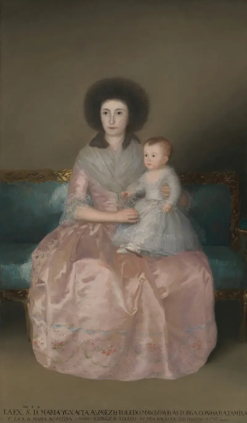 Hrabina de Altamira i jej córka María Agustina, Francisco de Goya