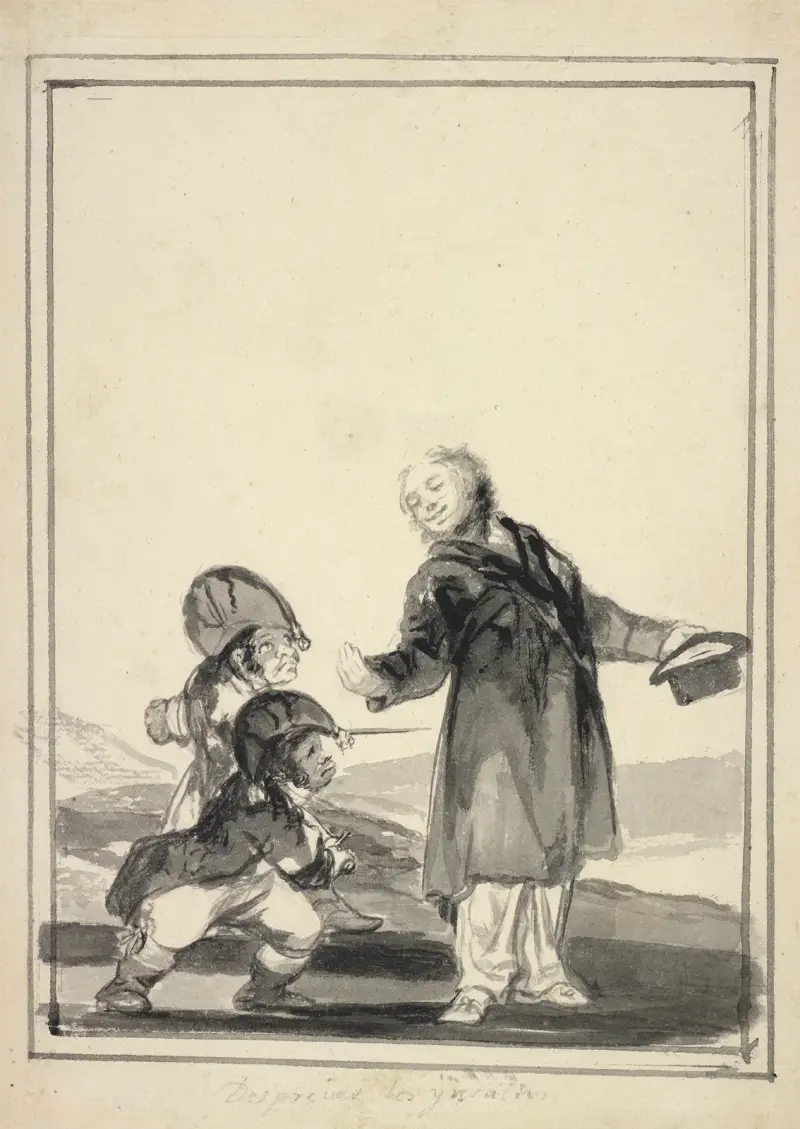 Föraktfull mot förolämpningarna av Francisco de Goya