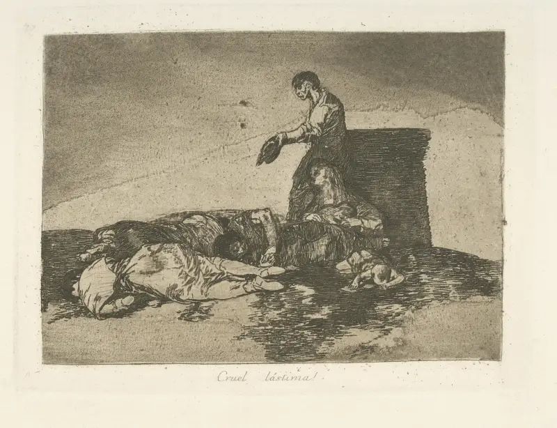 Grausames Unglück! von Francisco de Goya