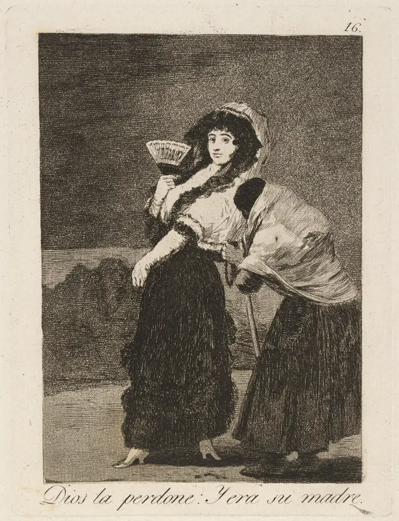 Dios la perdone; Y era su madre. von Francisco de Goya