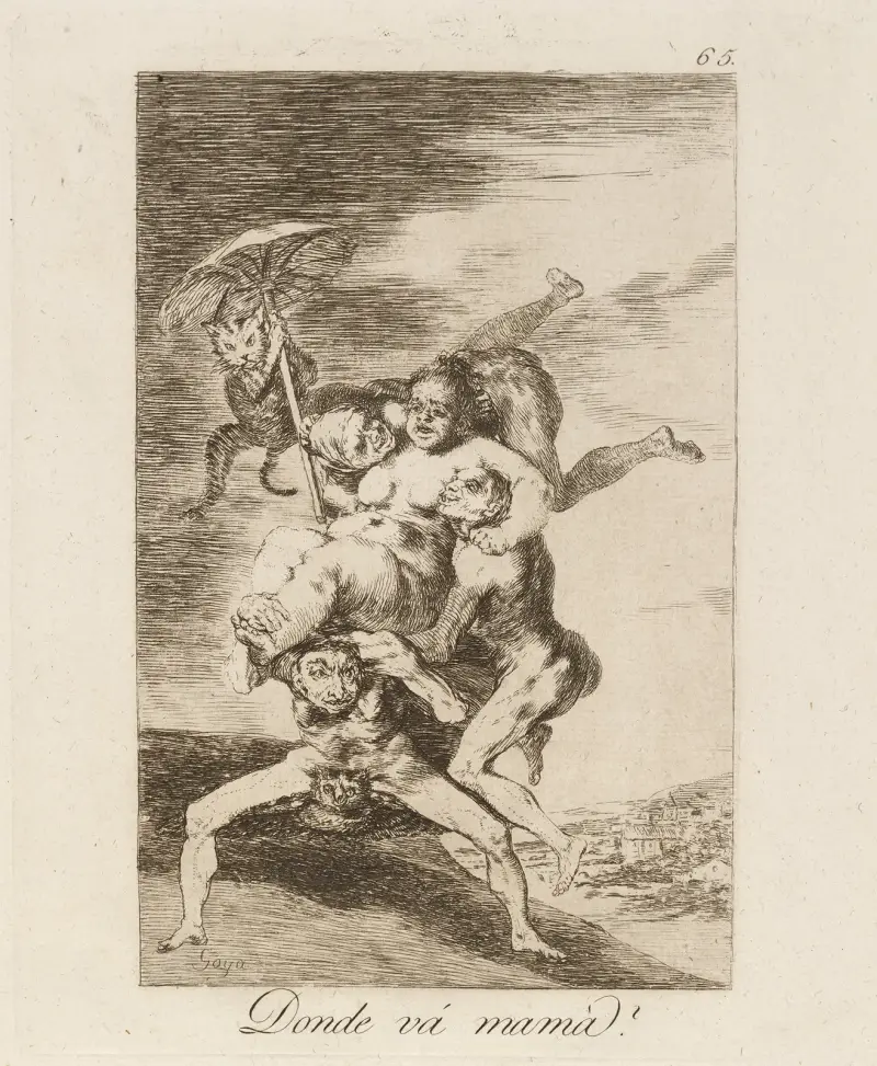 Donde vá mamá (Where is mother going) av Francisco de Goya