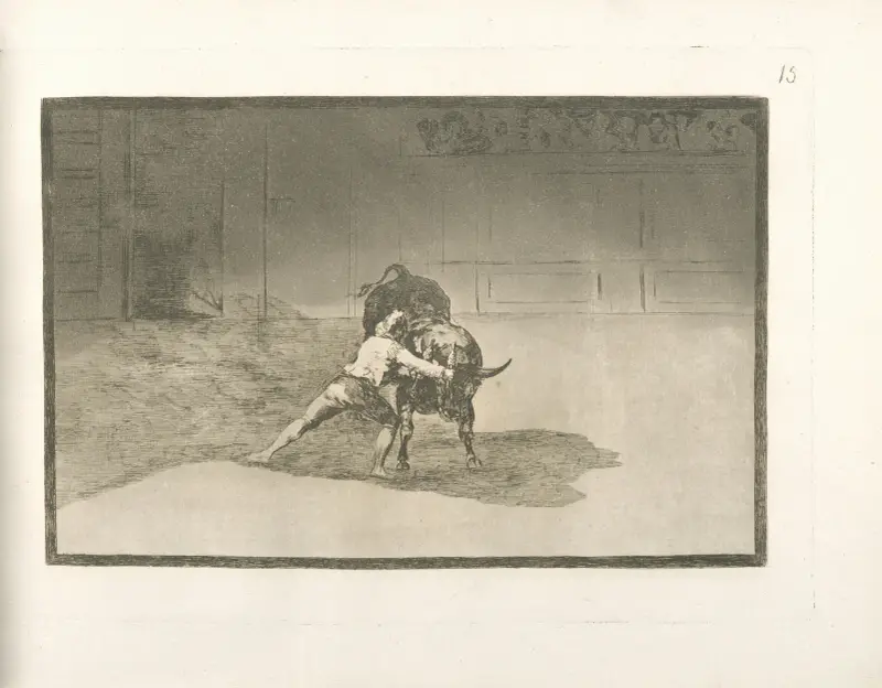 Den berömde Martincho sätter banderiller med en vrickning av Francisco de Goya