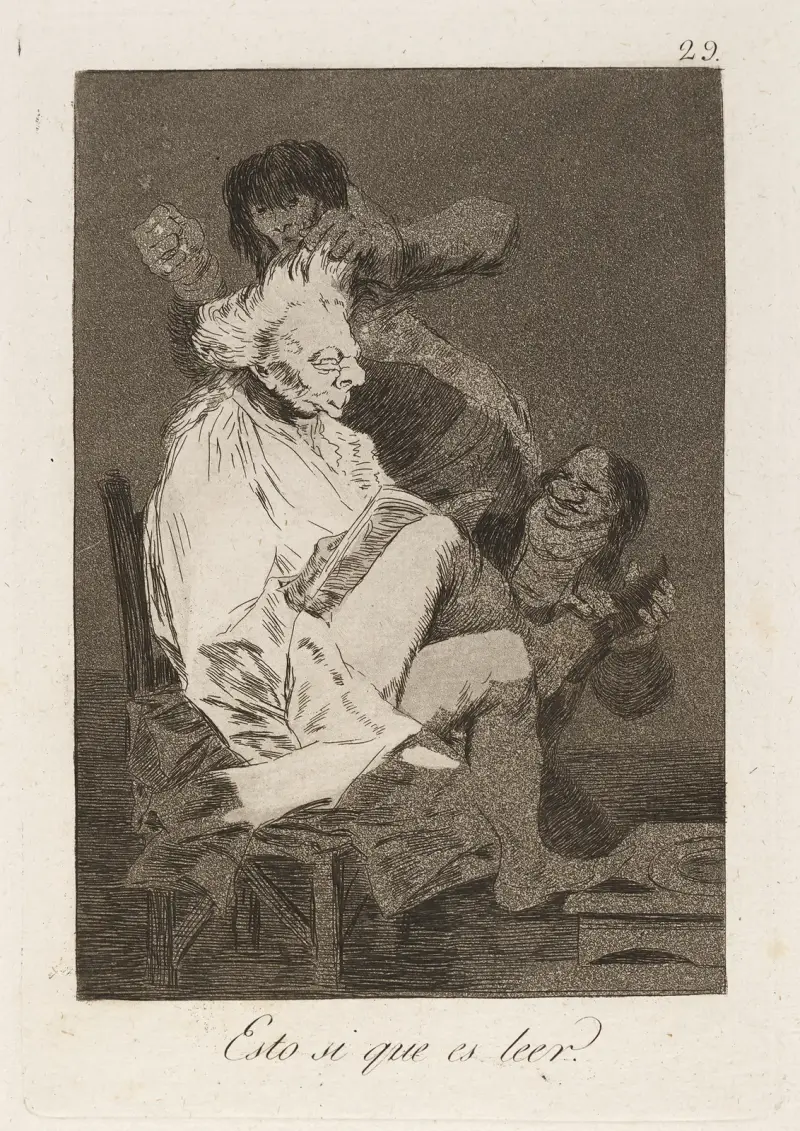 Esto si que es leer. von Francisco de Goya