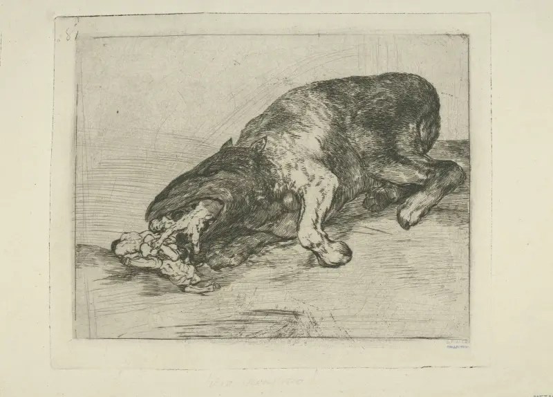 Fiero monstruo av Francisco de Goya