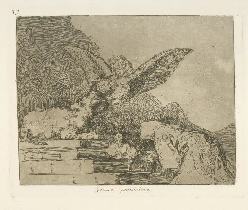 Kattlik pantomim av Francisco de Goya