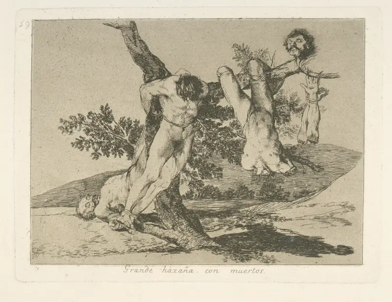 Stor bragd med döda av Francisco de Goya