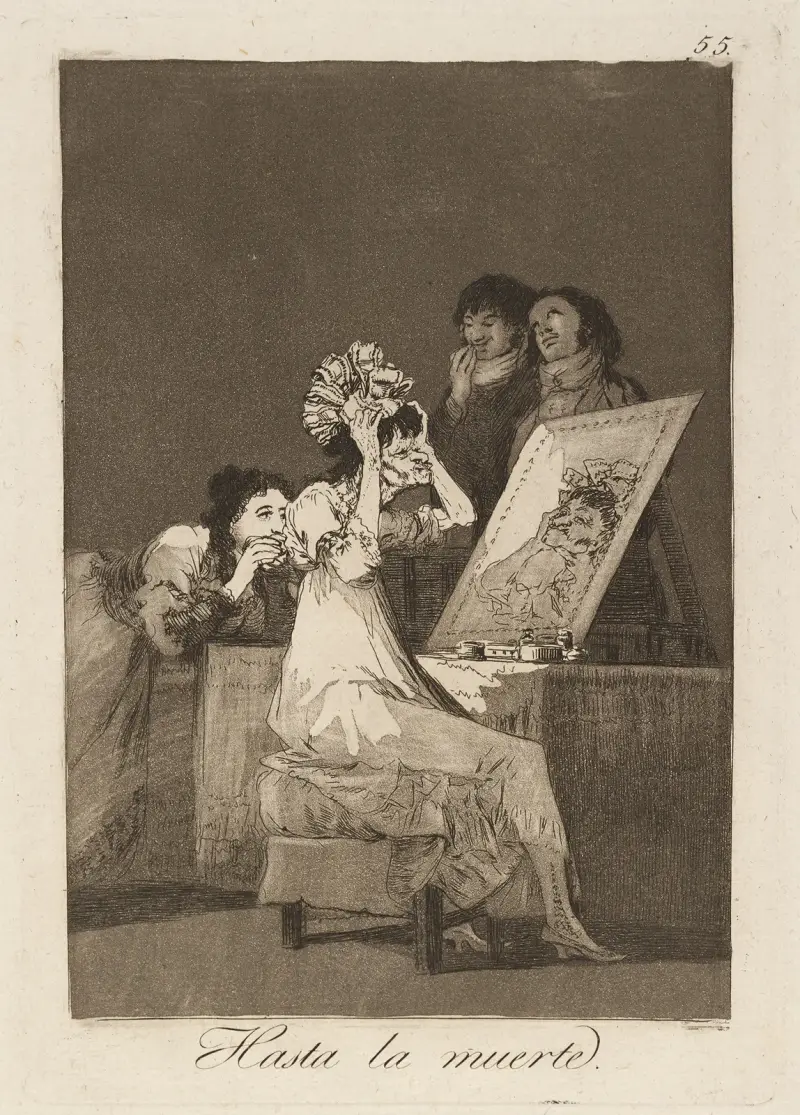 Hasta la muerte. (Bis zum Tod.) von Francisco de Goya