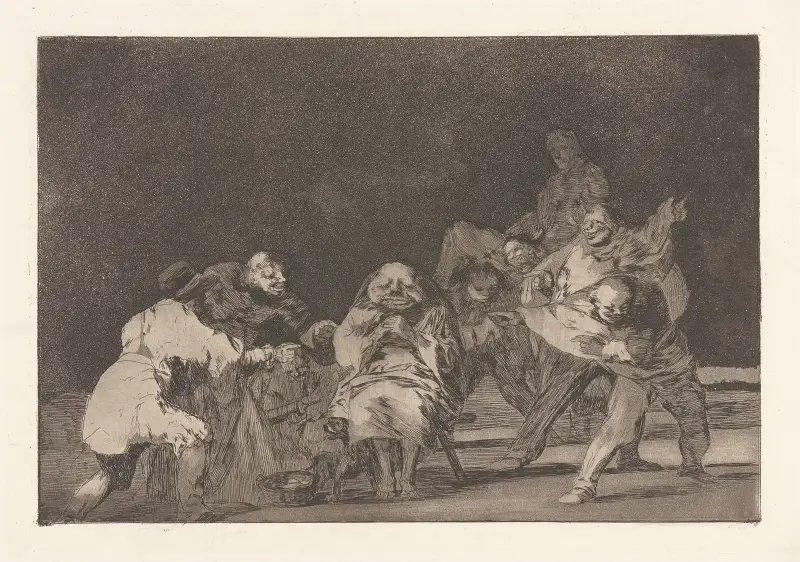Den som inte älskar dig, förlöjligar dig bakom ryggen av Francisco de Goya