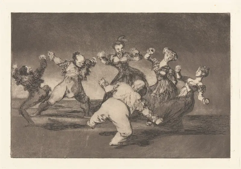 Om Marion dansar, får hon ta konsekvenserna (Si Marina Bayló, Tome lo Que Halló) av Francisco de Goya
