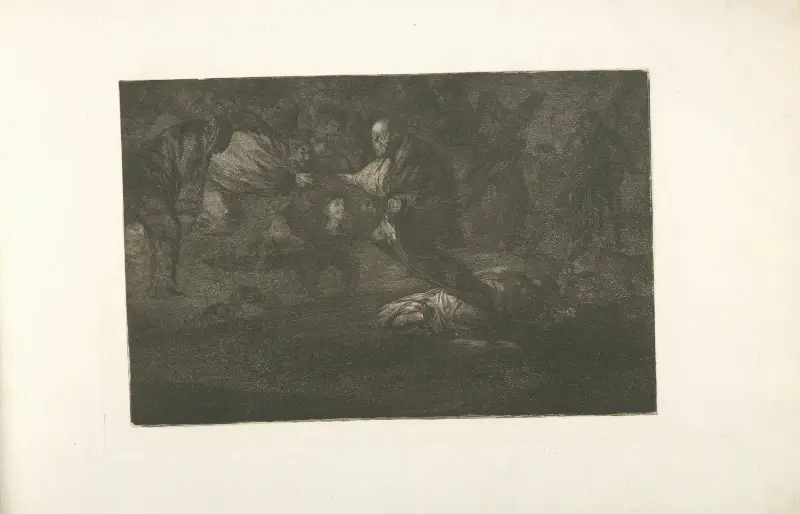 Der irrende Greis unter den Schatten von Francisco de Goya