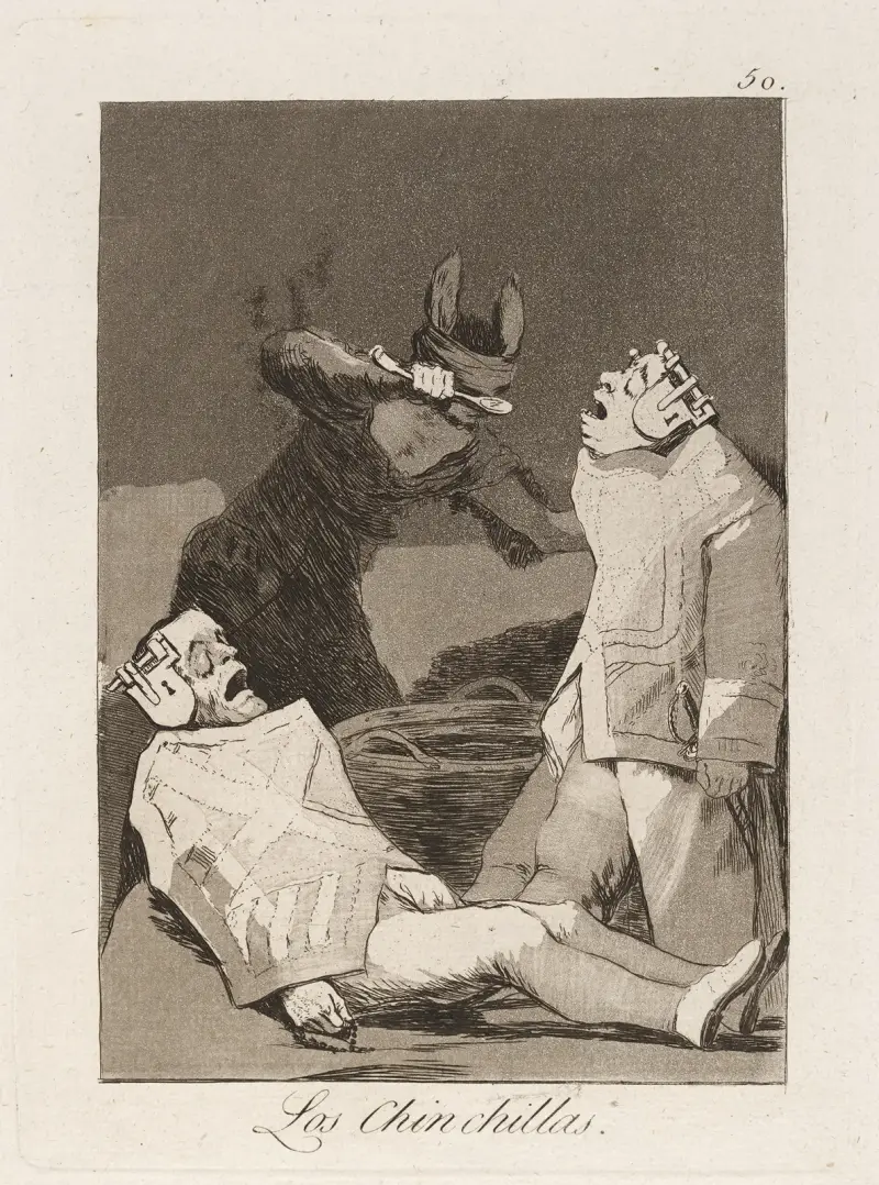 Los Chinchillas. (The Chinchillas.) av Francisco de Goya