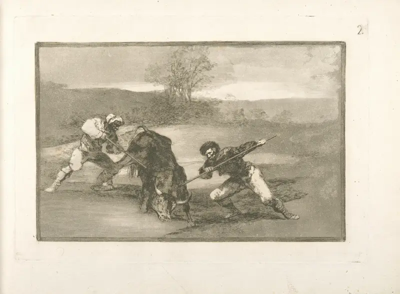 Eine andere Art der Jagd zu Fuß von Francisco de Goya