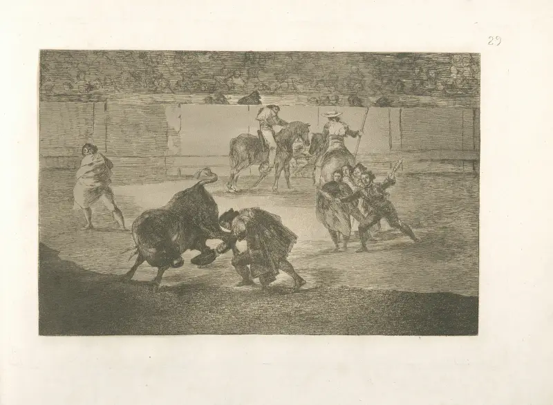 Pepe Illo utför recorte på tjuren av Francisco de Goya
