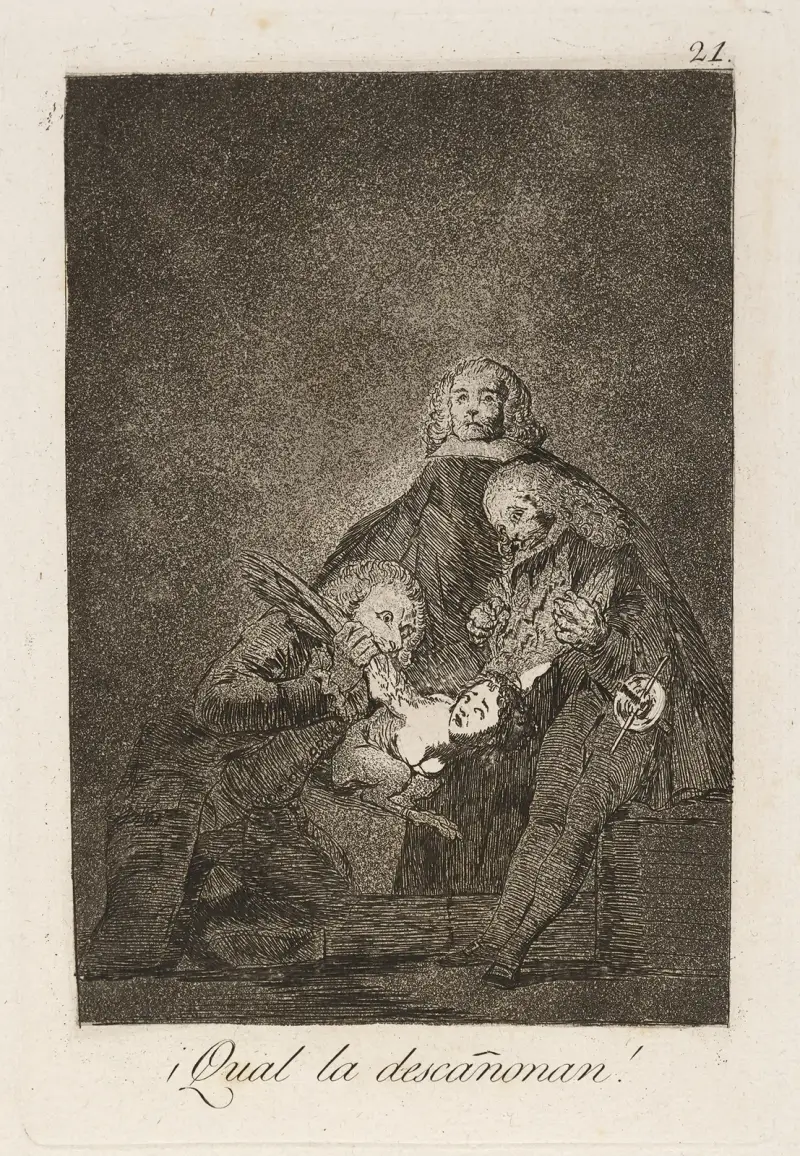 Qual la descañonan! von Francisco de Goya
