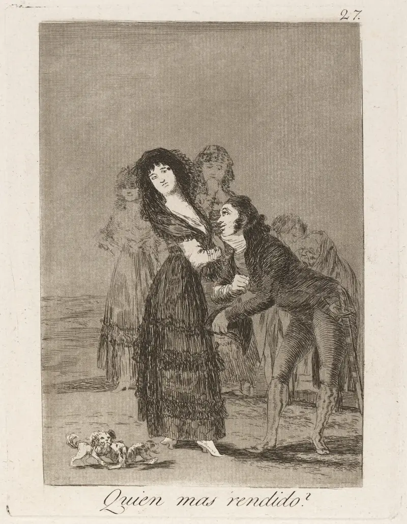 Wer ist am meisten erschöpft (Quien mas rendido) von Francisco de Goya