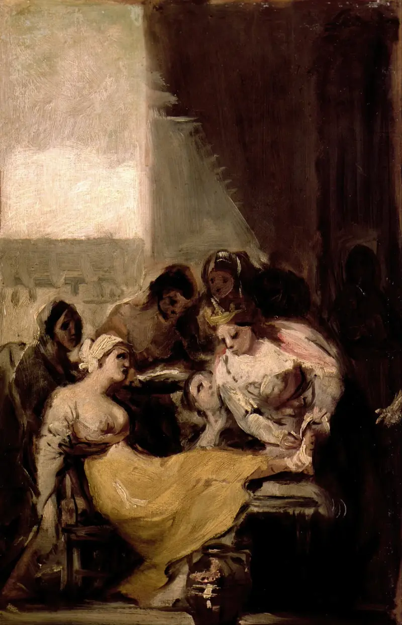 Sankta Elisabeth av Portugal botar en sjuk kvinnas sår av Francisco de Goya