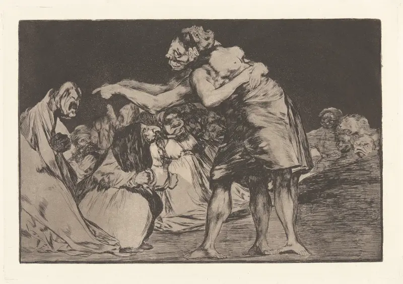 Hon som blev illa bortgift missar aldrig chansen att säga det [Oordnad dårskap] av Francisco de Goya