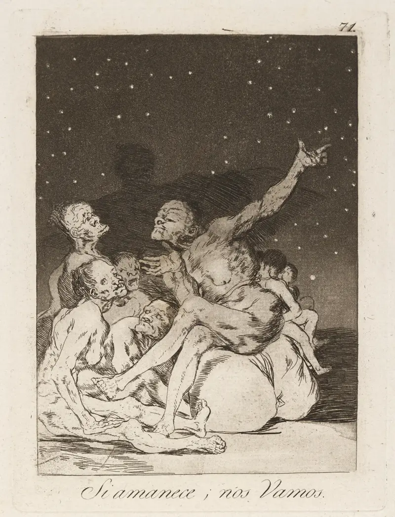 Si amanece; nos Vamos. (When day breaks we will be off.) av Francisco de Goya