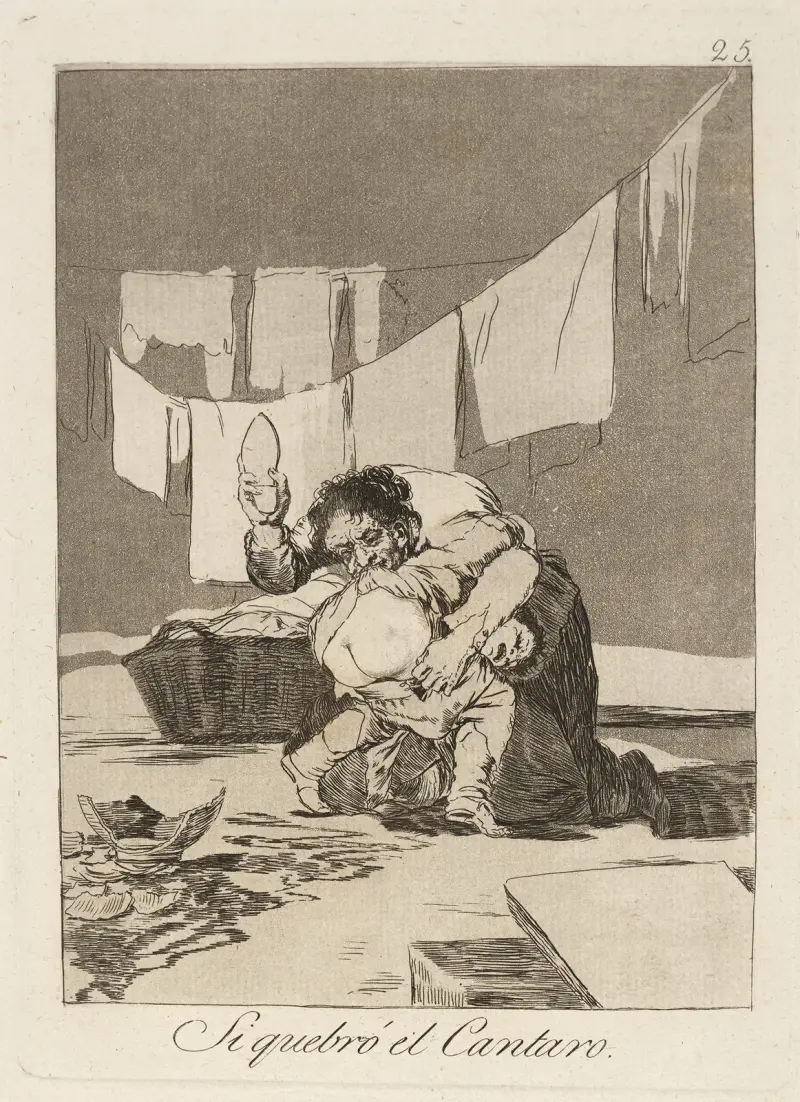 Si quebró el Cantaro. (Yes he broke the pot.) av Francisco de Goya