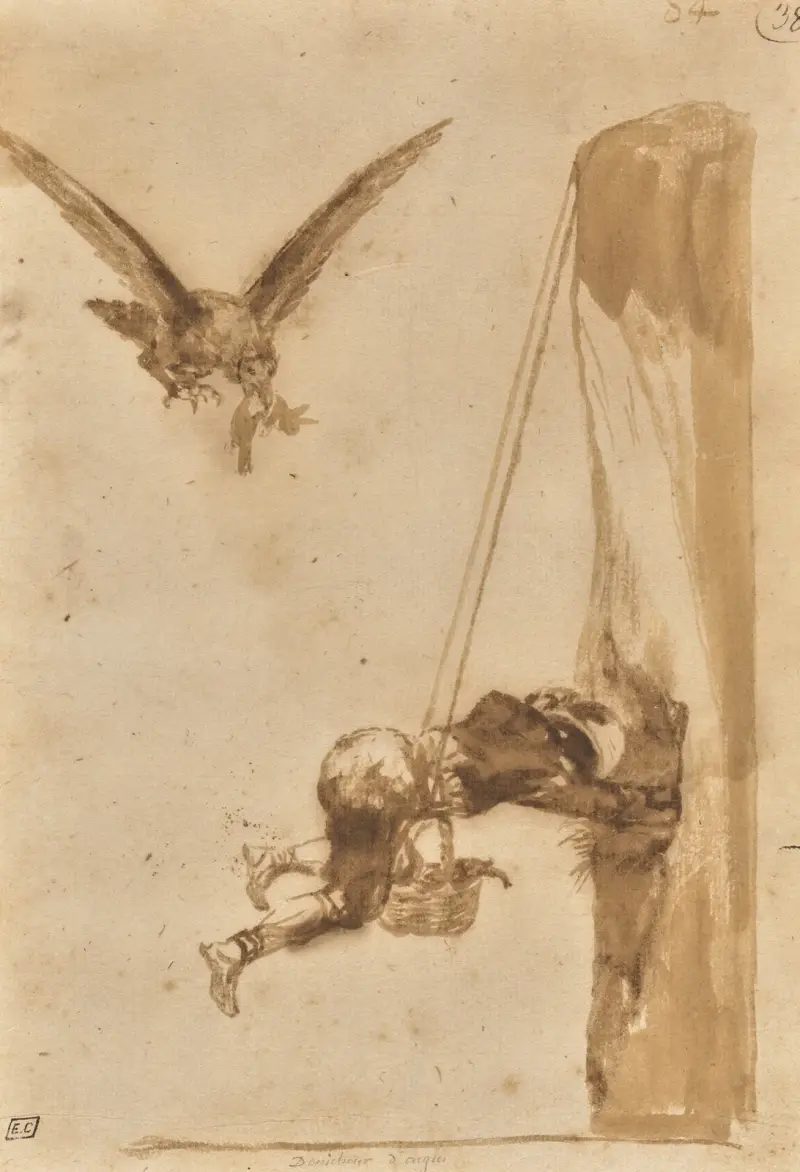 The Eagle Hunter av Francisco de Goya