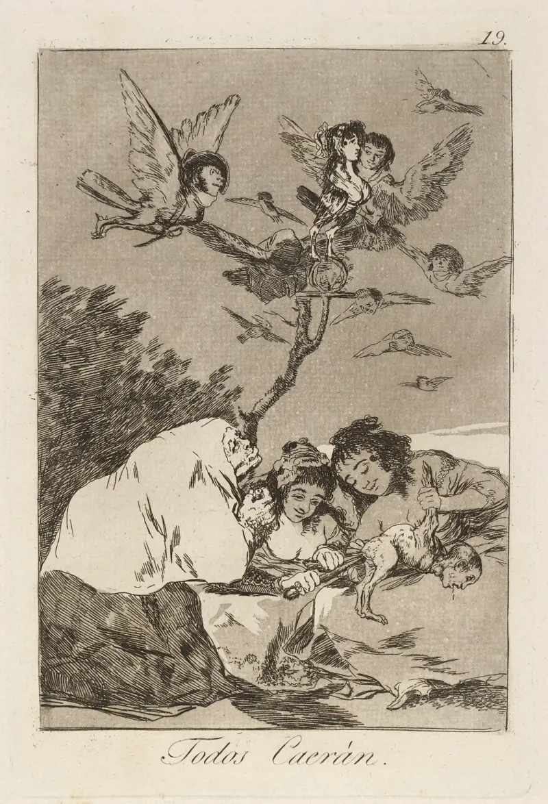 Todos Caerán. (All will fall.) av Francisco de Goya