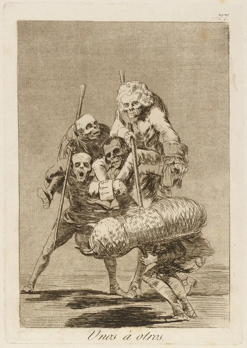 Einer dem anderen. (Was einer dem anderen antut.) von Francisco de Goya