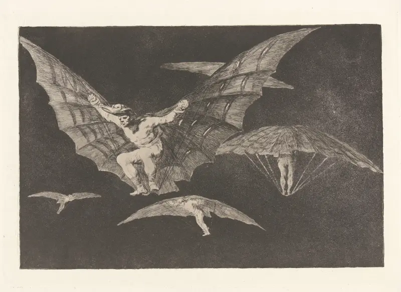 Där det finns vilja finns det en väg [Ett sätt att flyga] av Francisco de Goya