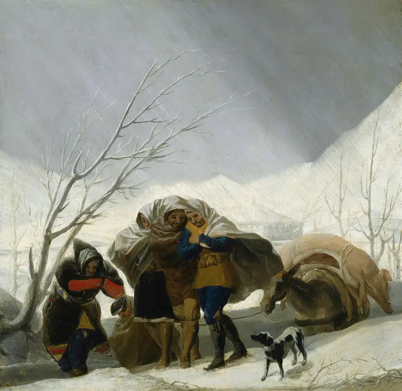 Winter Scene av Francisco de Goya