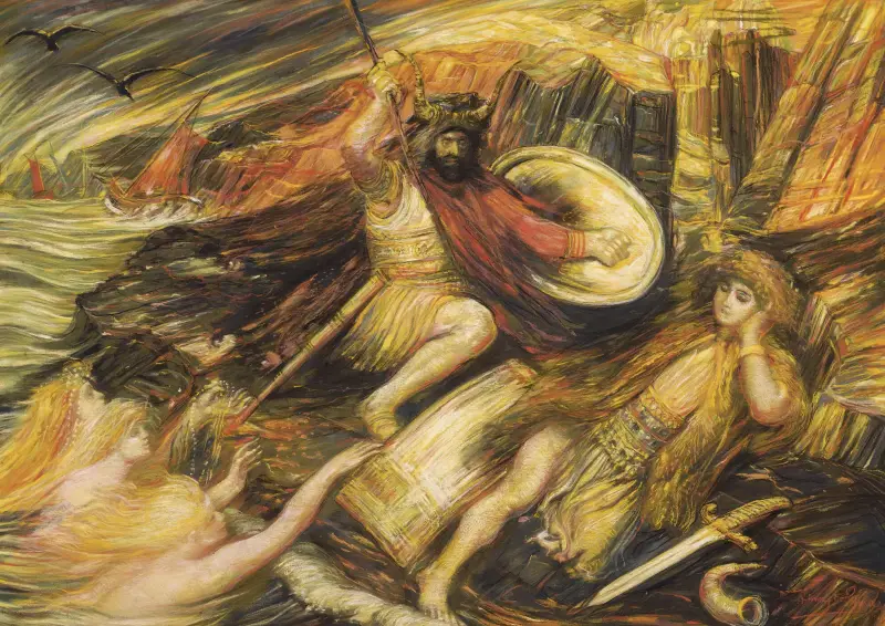 La mort de Siegfried av Henry de Groux