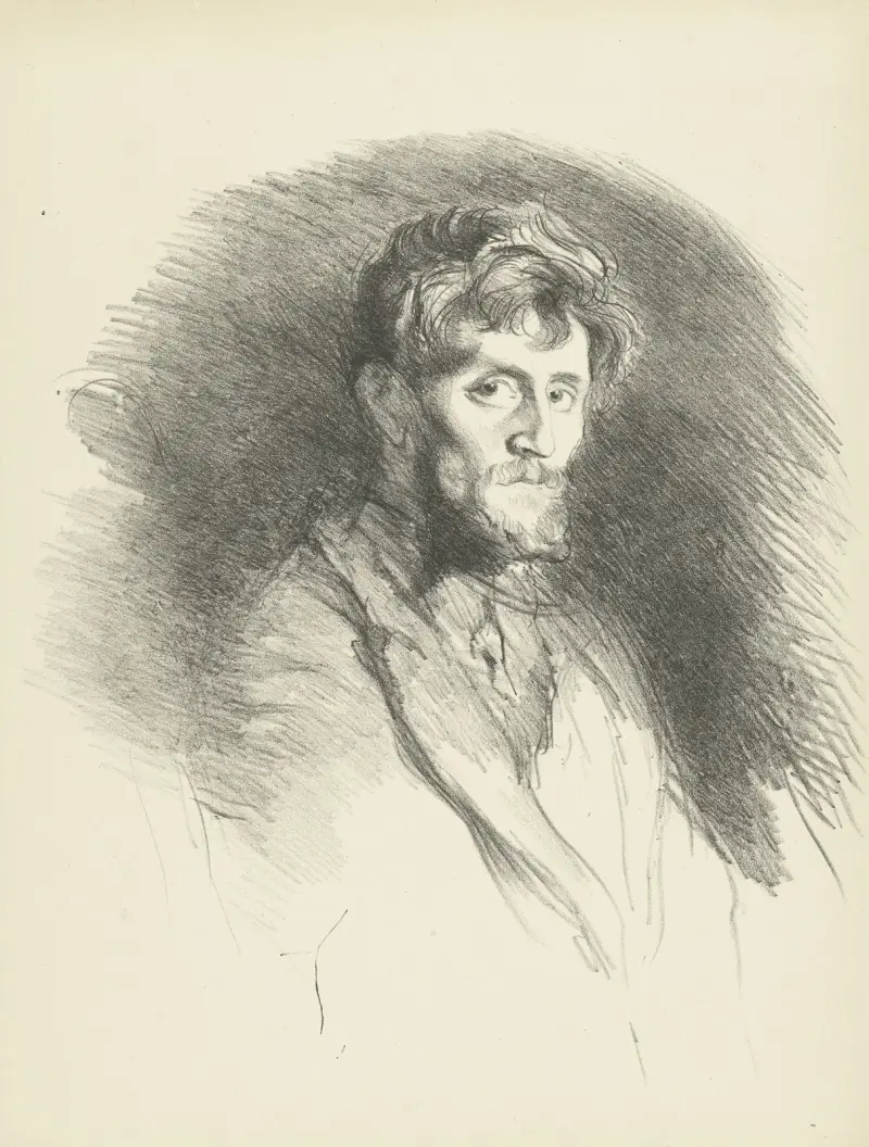 Portret van man met baard av Henry de Groux