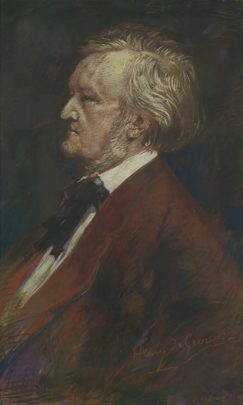 Porträtt av tonsättaren Richard Wagner av Henry de Groux