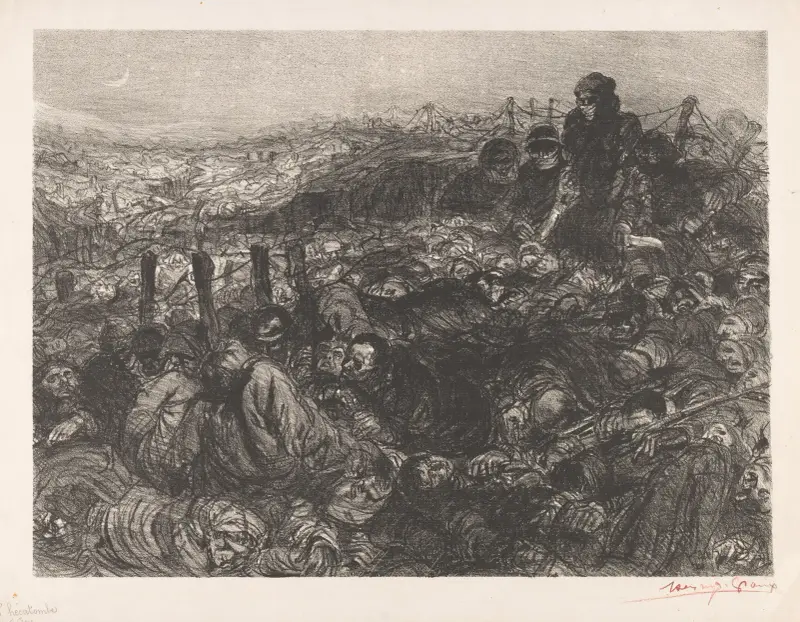 Schlachtfeld mit gefallenen Soldaten von Henry de Groux