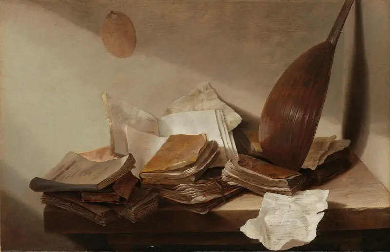 Martwa natura z książkami, Jan Davidsz de Heem