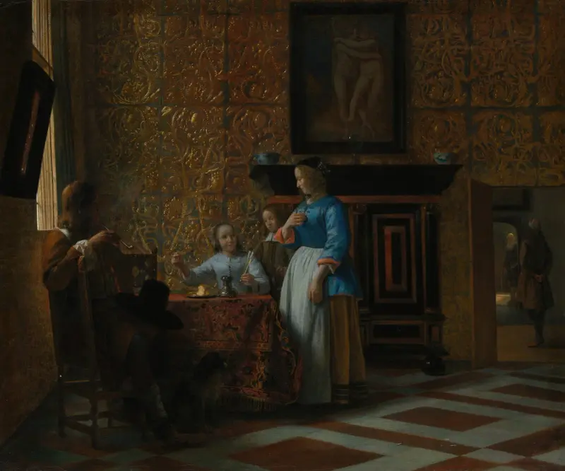 Leisure Time in an Elegant Setting av Pieter De Hooch