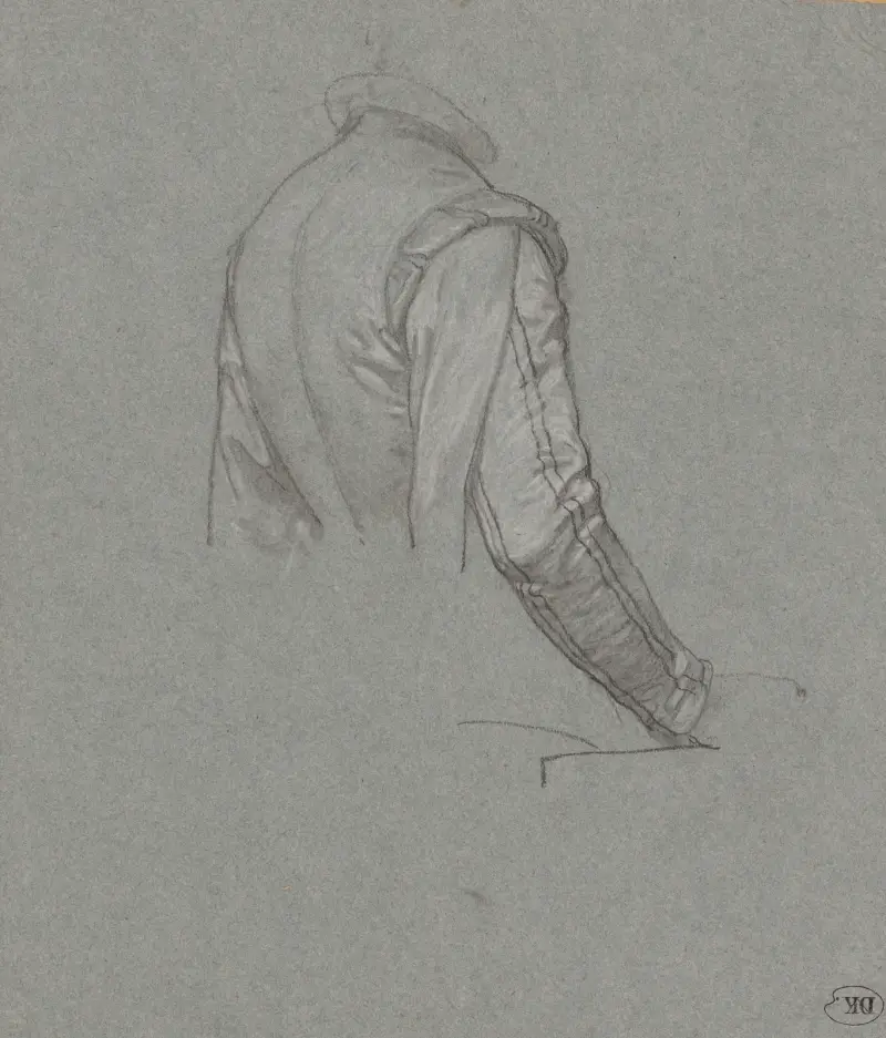 Konstnären Pieter Neefs I:s rygg och arm av Nicaise De Keyser