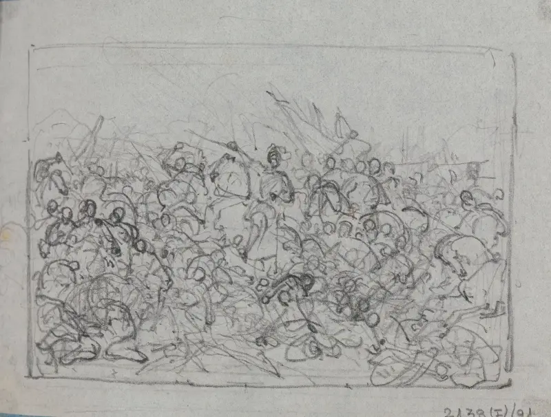 Battle Scene – nr 1 av Nicaise De Keyser