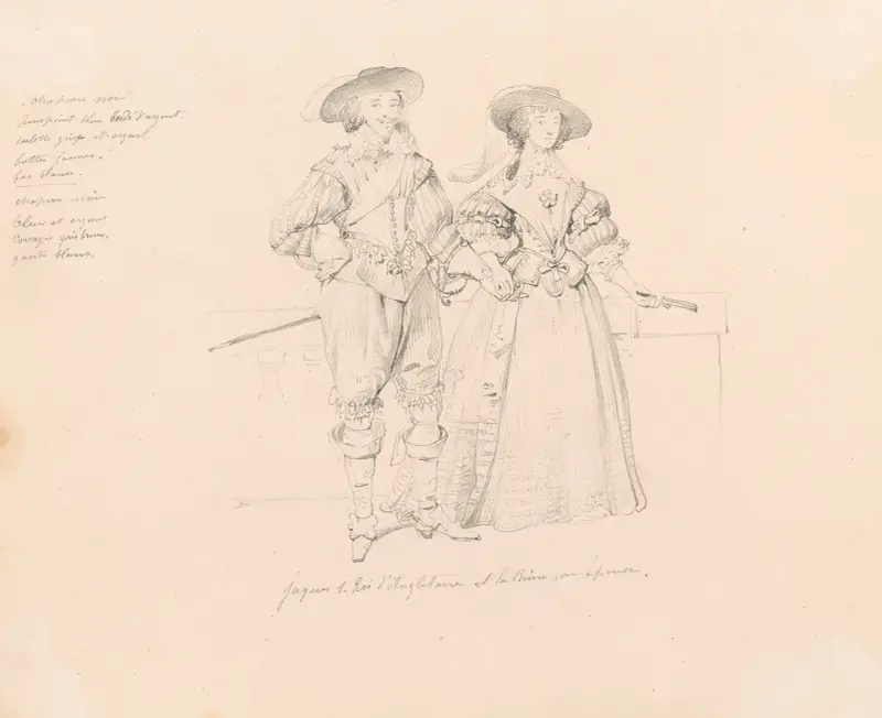 Karl I av England och hans hustru Henrietta Maria av Nicaise De Keyser