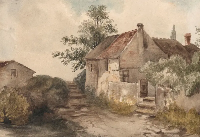 Landschaft mit Haus von Nicaise De Keyser