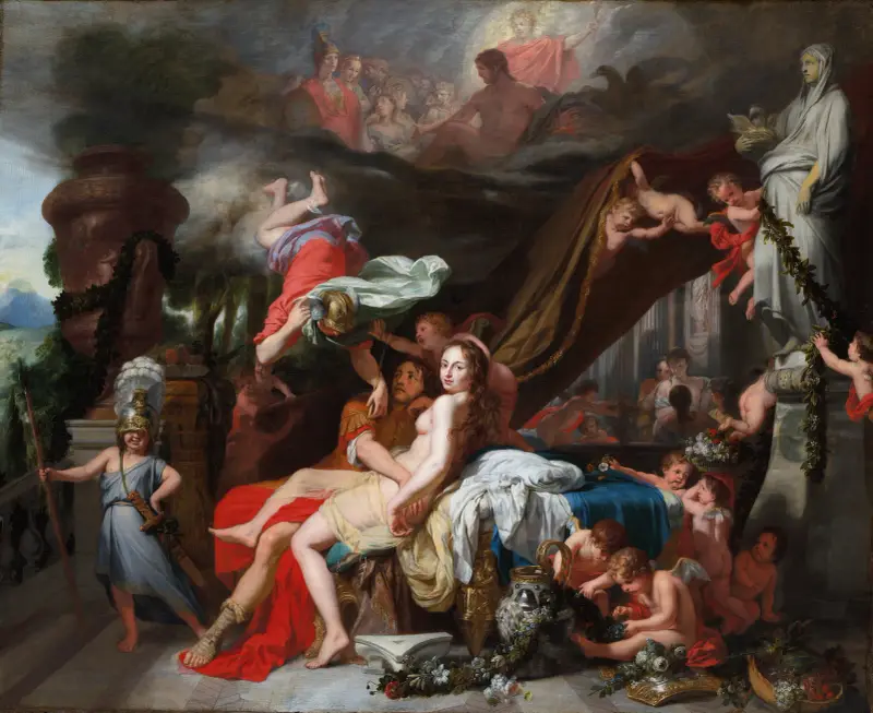Hermes befiehlt Kalypso, Odysseus freizulassen von Gerard de Lairesse