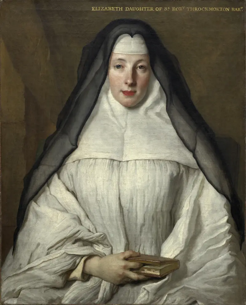 Elizabeth Throckmorton, kanonissa i den engelska augustinerordens damkloster av Nicolas de Largillière