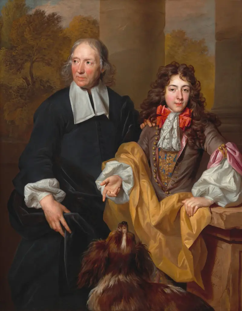 Porträtt av en ung man och hans lärare av Nicolas de Largillière