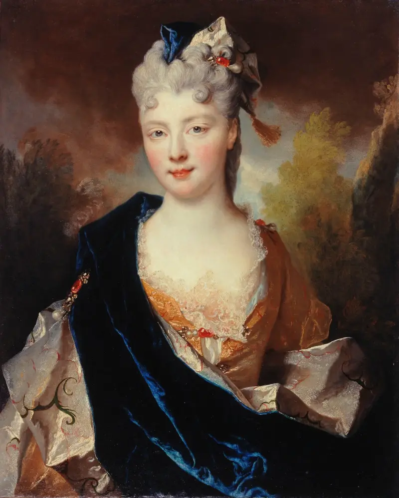 Portrait présumé de Madame la duchesse de Beaufort av Nicolas de Largillière