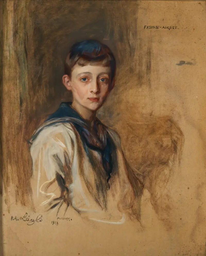 Porträtt av Frederik-August Graf zu Rantzau (1895–1945) som barn i sjömanskostym av Philip Alexius de László
