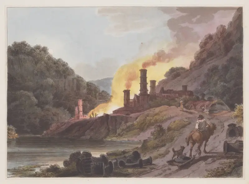 Järnverket i Colebrook Dale av Philip James de Loutherbourg