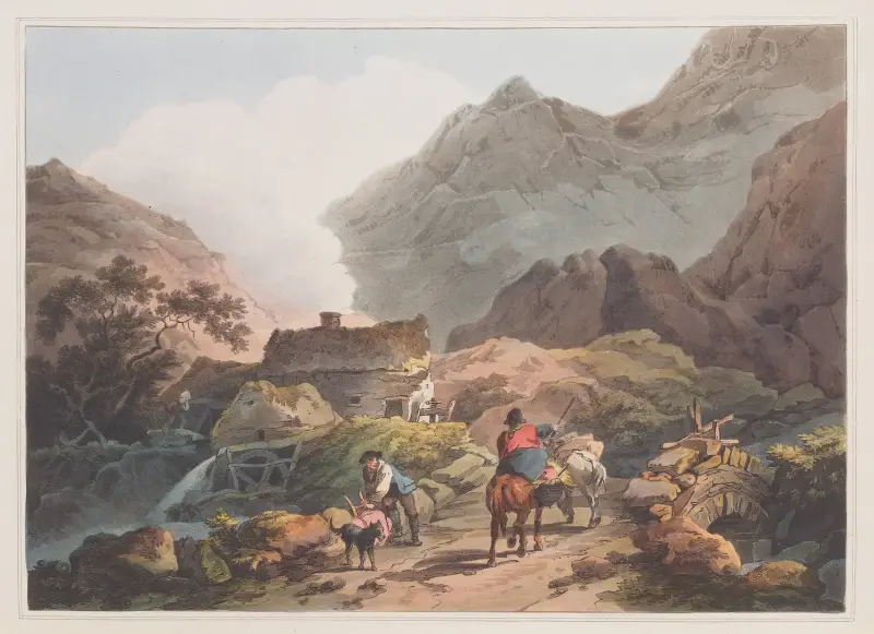 Melin y Nant. Nära Snowdon av Philip James de Loutherbourg