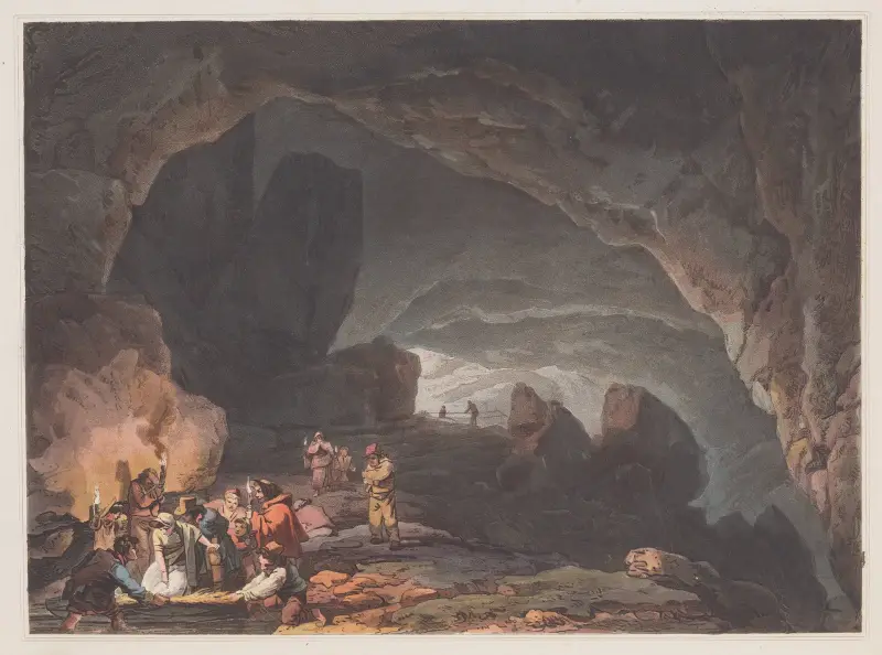 Peak’s Hole, Derbyshire av Philip James de Loutherbourg