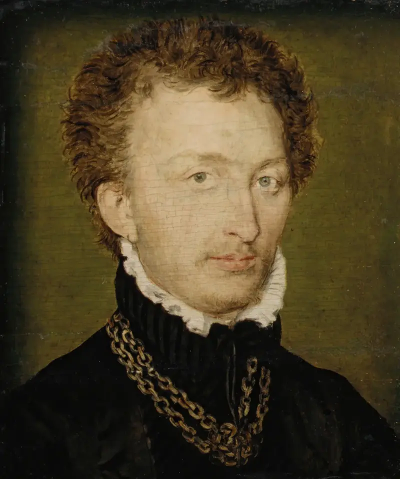 Porträtt av en man med guldkedja av Corneille de Lyon