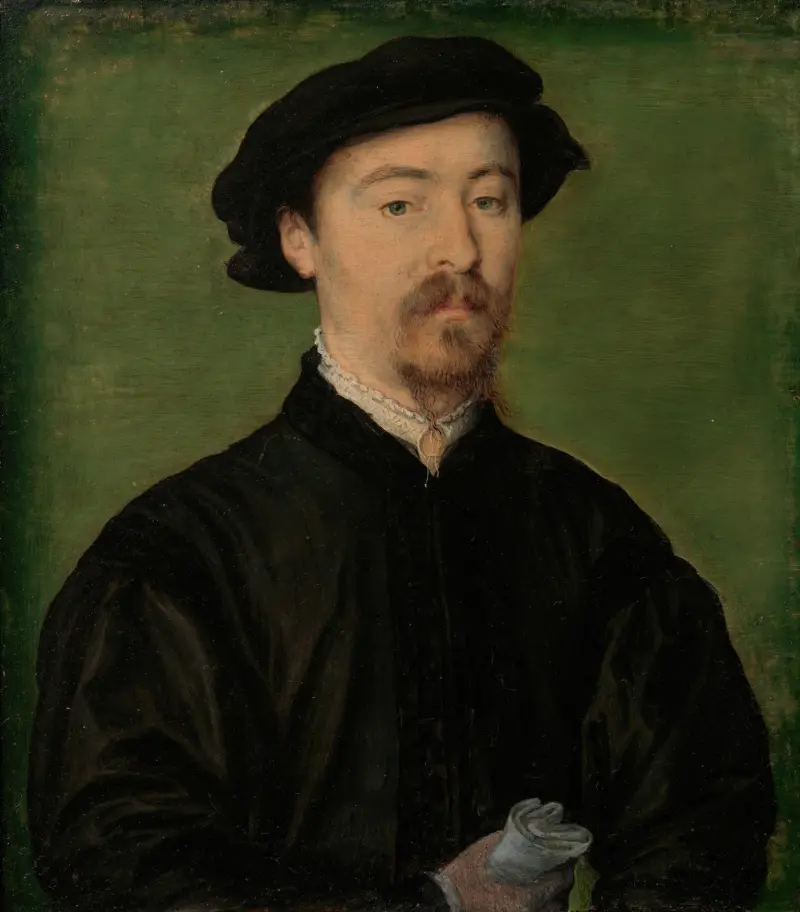 Porträtt av en man med handskar, 1540 av Corneille de Lyon
